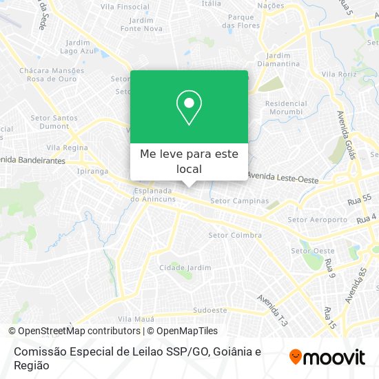 Comissão Especial de Leilao SSP / GO mapa