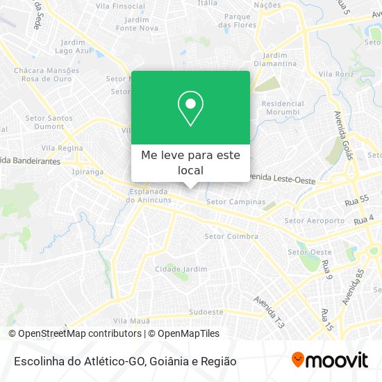 Escolinha do Atlético-GO mapa