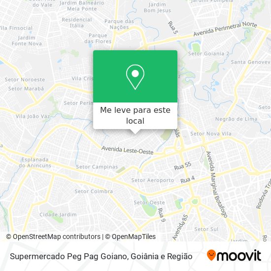 Supermercado Peg Pag Goiano mapa