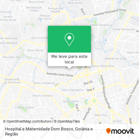 Hospital e Maternidade Dom Bosco mapa