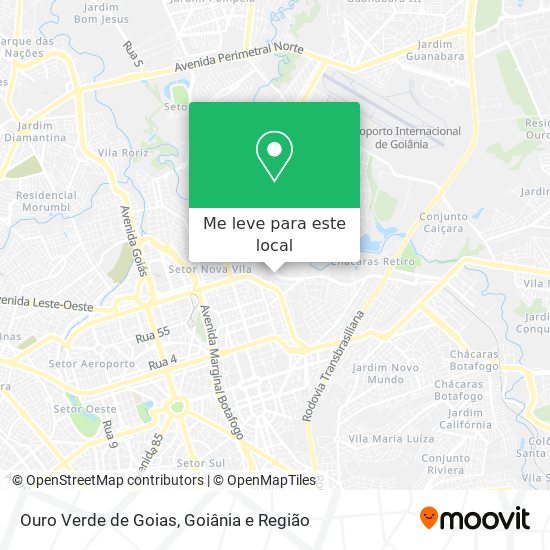 Ouro Verde de Goias mapa