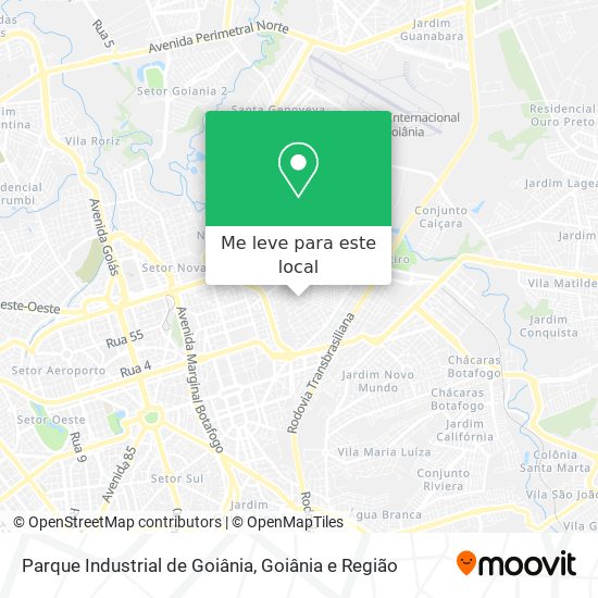 Parque Industrial de Goiânia mapa