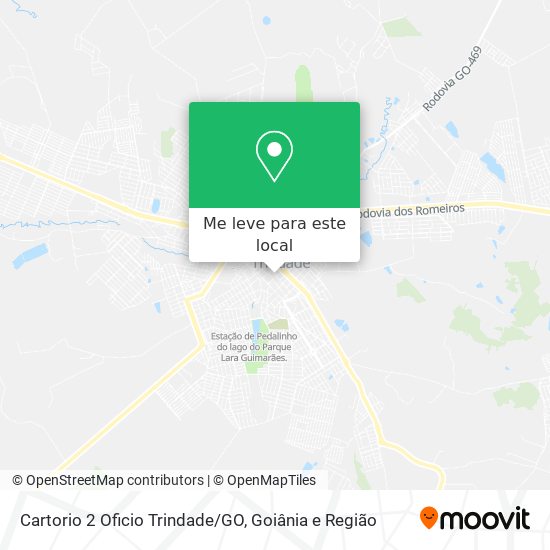 Cartorio 2 Oficio Trindade/GO mapa
