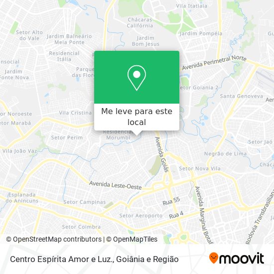 Centro Espírita Amor e Luz. mapa