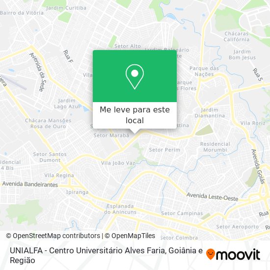 UNIALFA - Centro Universitário Alves Faria mapa