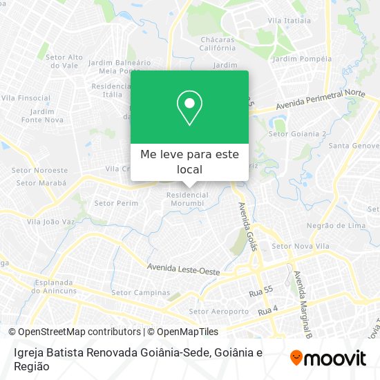 Igreja Batista Renovada Goiânia-Sede mapa