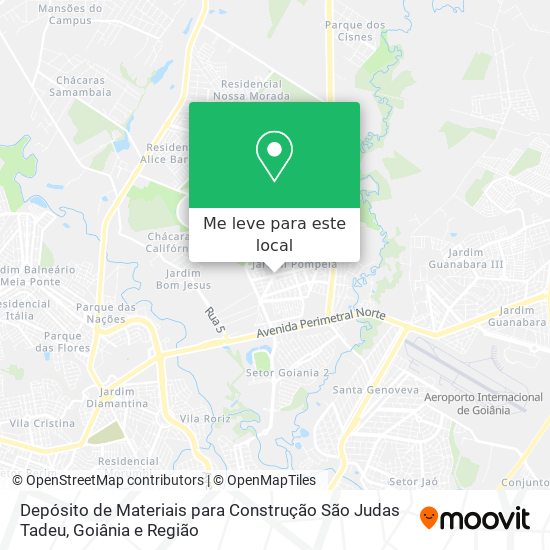 Depósito de Materiais para Construção São Judas Tadeu mapa