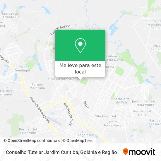 Conselho Tutelar Jardim Curitiba mapa
