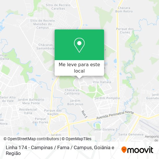 Linha 174 - Campinas / Fama / Campus mapa