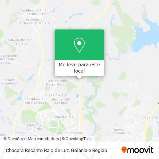Chácara Recanto Raio de Luz mapa