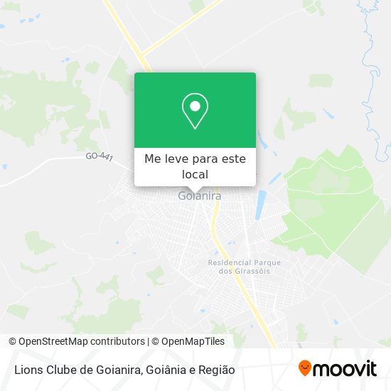 Lions Clube de Goianira mapa