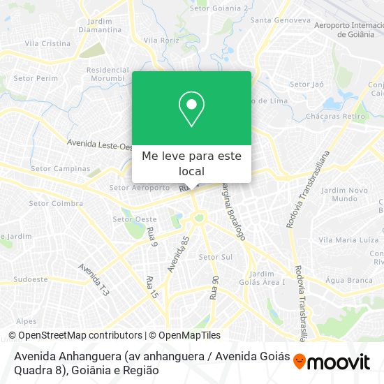 Avenida Anhanguera (av anhanguera / Avenida Goiás Quadra 8) mapa