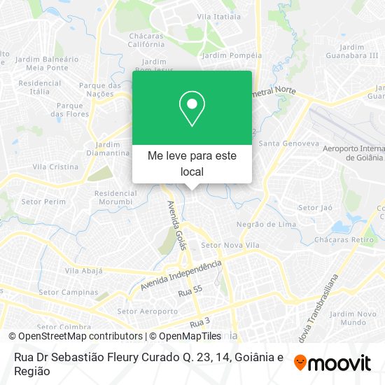 Rua Dr Sebastião Fleury Curado Q. 23, 14 mapa