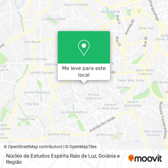 Núcleo de Estudos Espírita Raio de Luz mapa