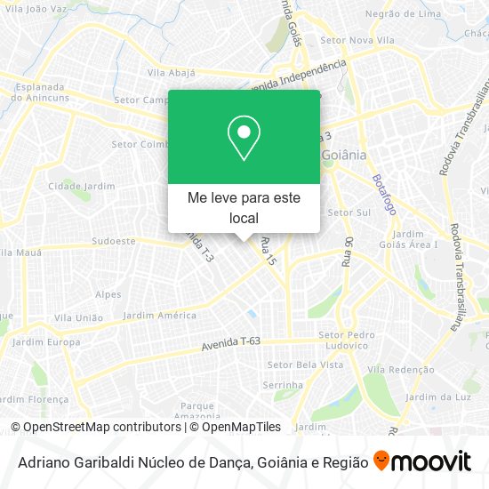 Adriano Garibaldi Núcleo de Dança mapa