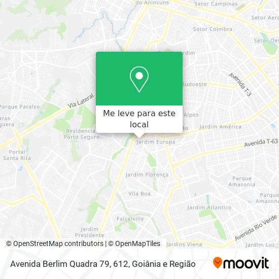 Avenida Berlim Quadra 79, 612 mapa