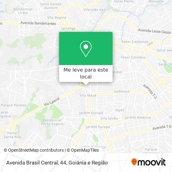 Avenida Brasil Central, 44 mapa