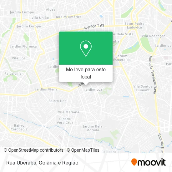 Rua Uberaba mapa