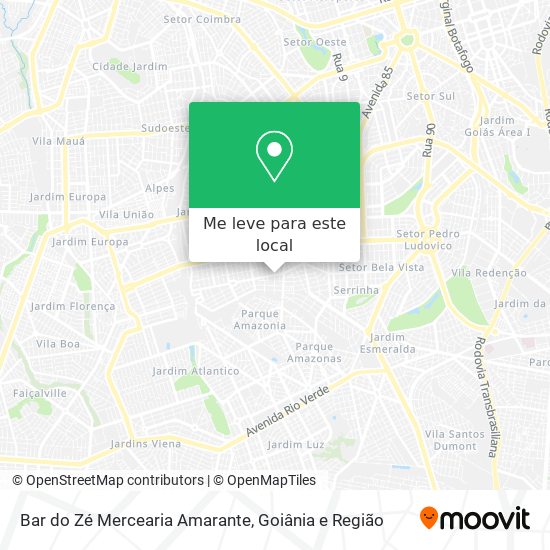 Bar do Zé Mercearia Amarante mapa