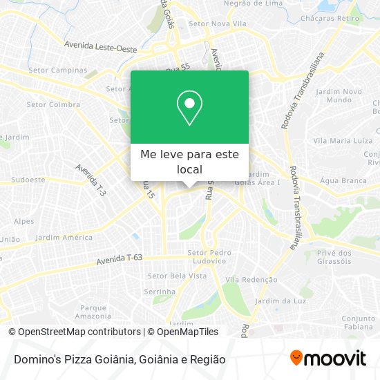 Domino's Pizza Goiânia mapa