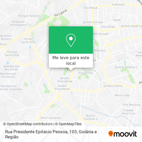 Rua Presidente Epitácio Pessoa, 103 mapa