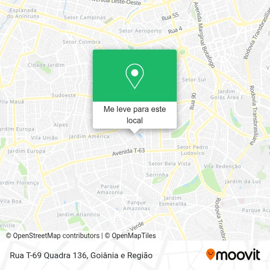 Rua T-69 Quadra 136 mapa