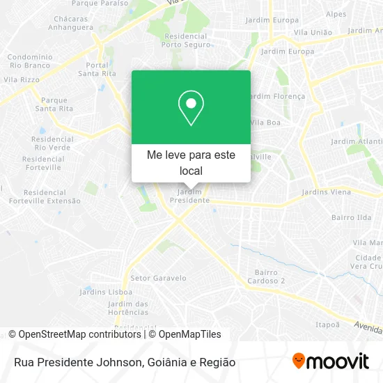 Rua Presidente Johnson mapa