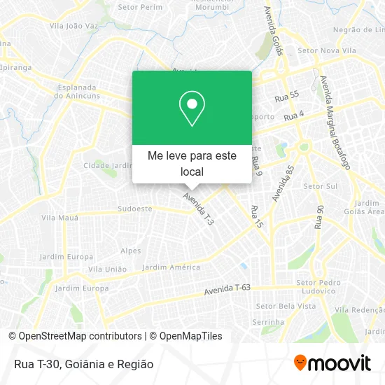Rua T-30 mapa