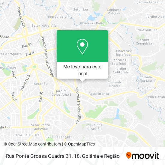 Rua Ponta Grossa Quadra 31, 18 mapa