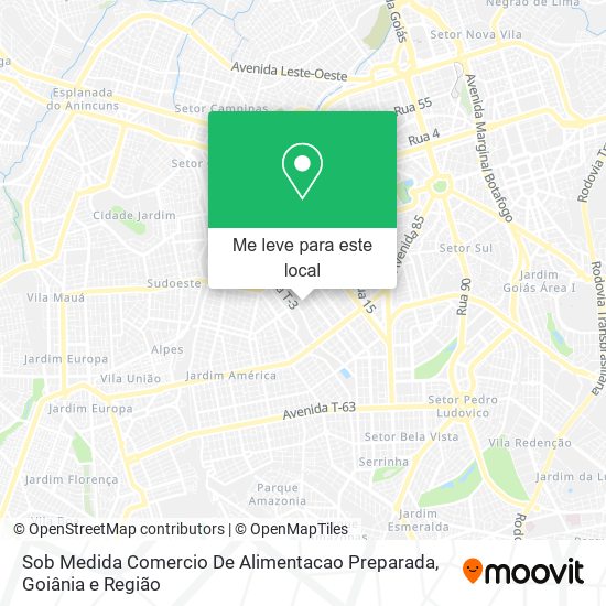 Sob Medida Comercio De Alimentacao Preparada mapa