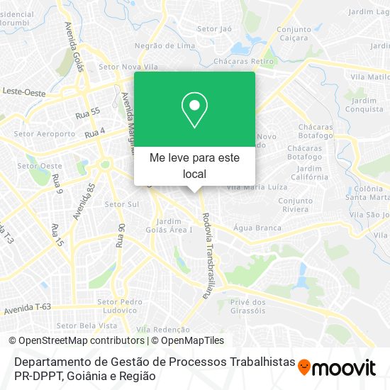 Departamento de Gestão de Processos Trabalhistas PR-DPPT mapa