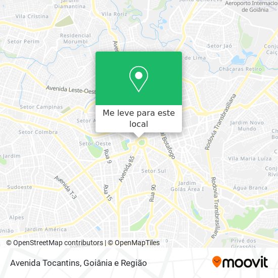 Avenida Tocantins mapa