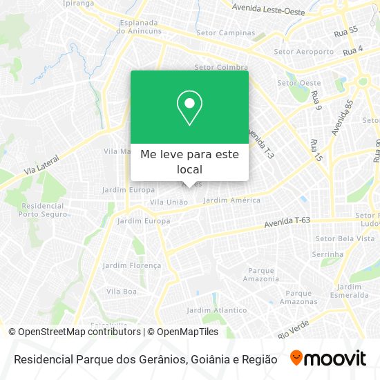 Residencial Parque dos Gerânios mapa