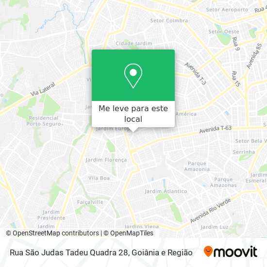 Rua São Judas Tadeu Quadra 28 mapa