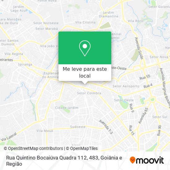 Rua Quintino Bocaiúva Quadra 112, 483 mapa