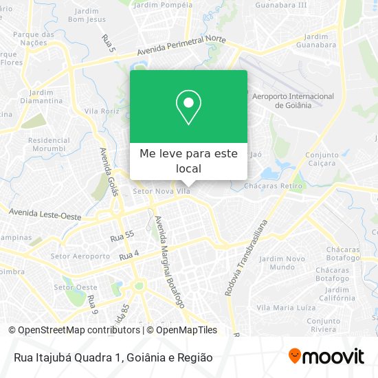 Rua Itajubá Quadra 1 mapa