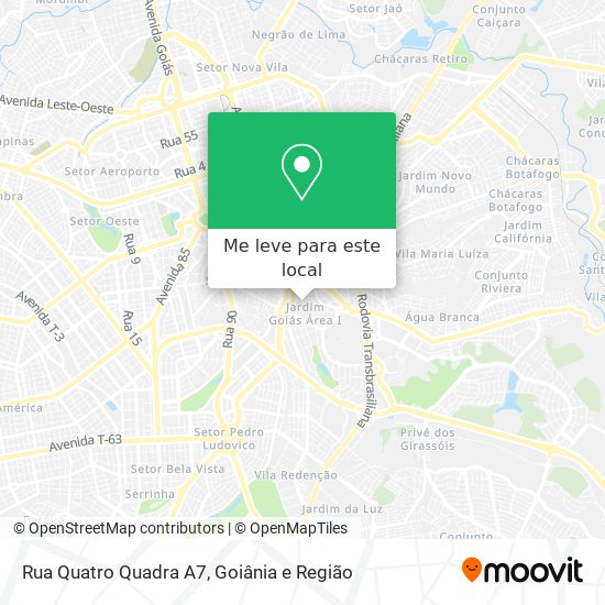 Rua Quatro Quadra A7 mapa