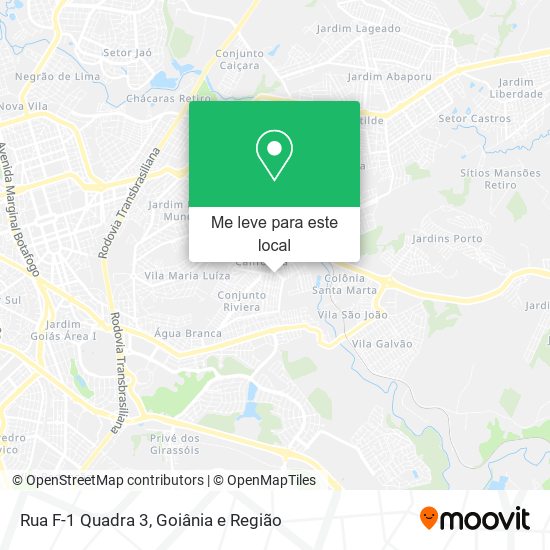 Rua F-1 Quadra 3 mapa