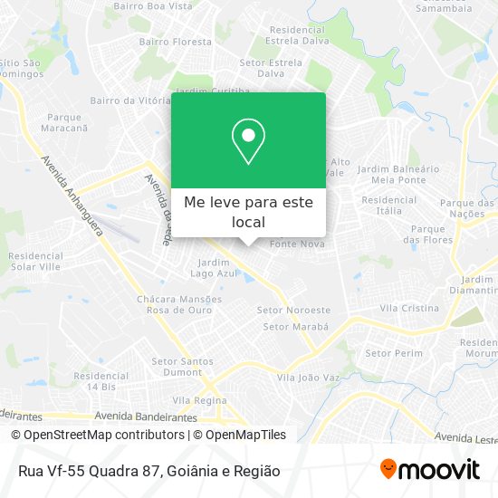 Rua Vf-55 Quadra 87 mapa