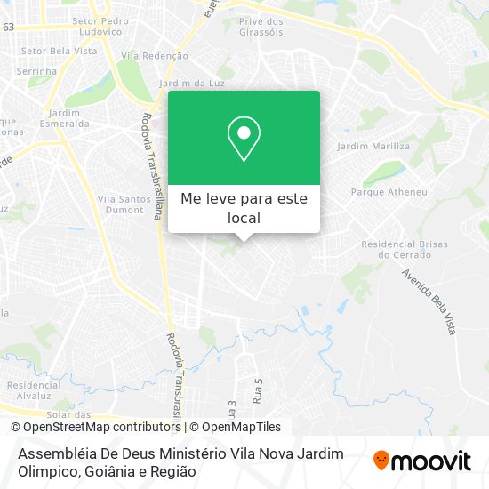 Assembléia De Deus Ministério Vila Nova Jardim Olimpico mapa