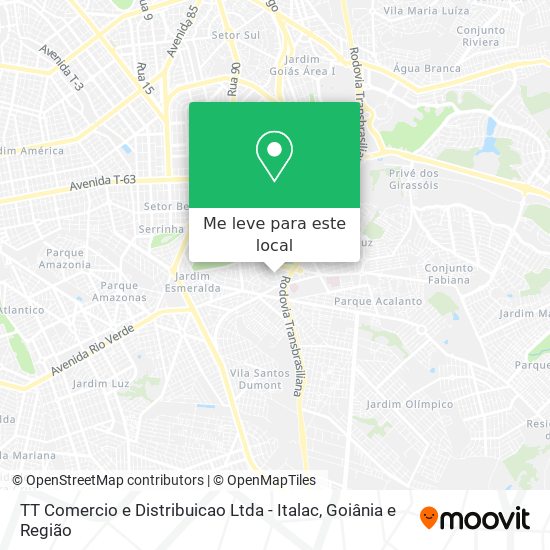 TT Comercio e Distribuicao Ltda - Italac mapa