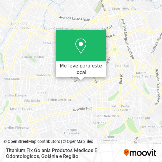 Titanium Fix Goiania Produtos Medicos E Odontologicos mapa