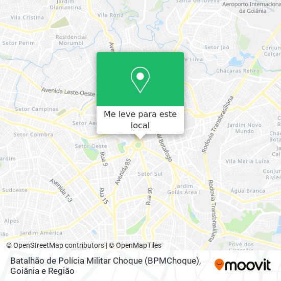 Batalhão de Polícia Militar Choque (BPMChoque) mapa