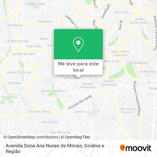 Avenida Dona Ana Nunes de Morais mapa
