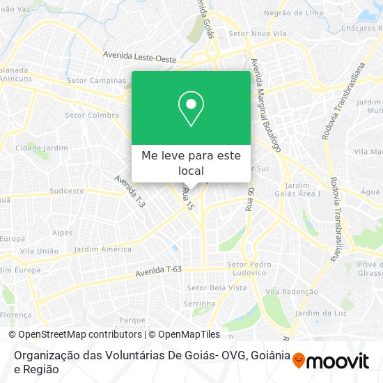 Organização das Voluntárias De Goiás- OVG mapa