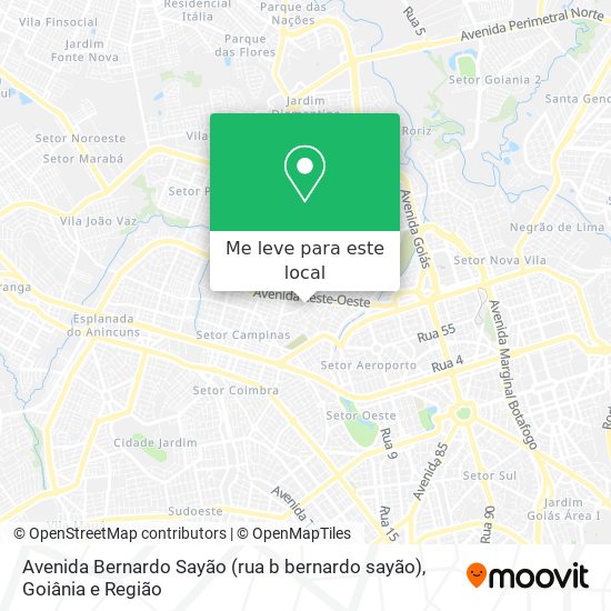 Avenida Bernardo Sayão (rua b bernardo sayão) mapa