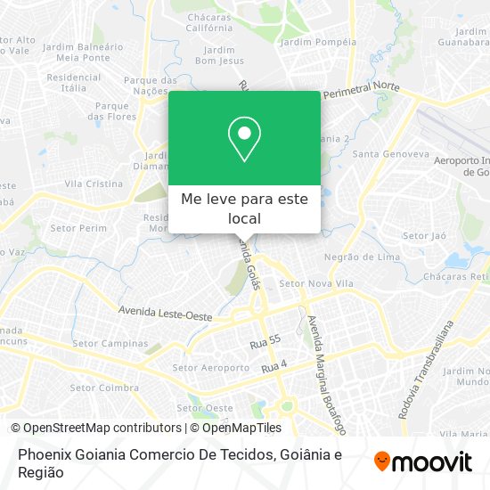 Phoenix Goiania Comercio De Tecidos mapa