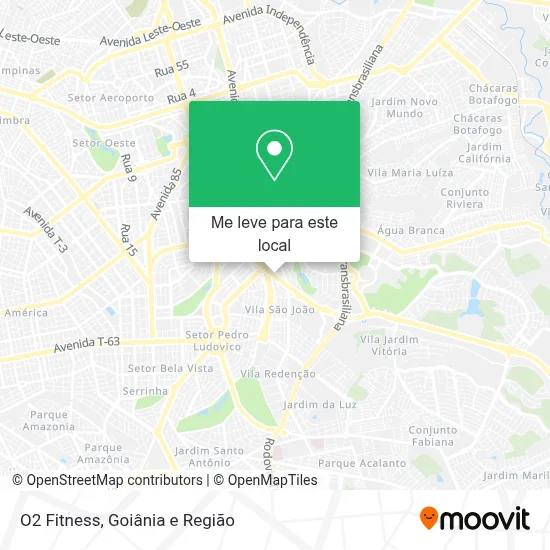O2 Fitness mapa