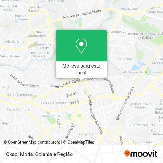 Okapi Moda mapa