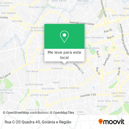 Rua C-20 Quadra 45 mapa